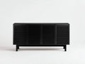 Mueble para TV 180×40×55 cm - madera negra - estilo moderno salón