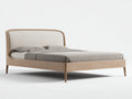 Cama doble 200×180×120 cm - madera natural - diseño moderno para dormitorio