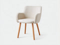 Silla de comedor 58×62×82 cm - tela gris - diseño moderno con brazos