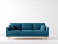 Sofá de 3 plazas 230×90×85 cm - tela azul - estilo nórdico salón