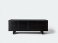 Mueble para TV 180×42×60 cm - madera negra - estilo contemporáneo salón