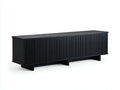 Mueble para TV 160×40×52 cm - madera negra - estilo contemporáneo para salón