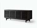 Mueble para TV 200×42×58 cm - madera negro - estilo elegante para salón