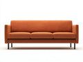 Sofá de 3 plazas 218×84×78 cm - tela naranja - estilo minimalista para salón