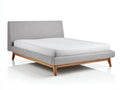 Cama doble 200×180×120 cm - gris claro - estructura tapizada moderna para dormitorio